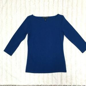 WHBM Cornflower Blue 3/4 Length Sleeve Top - XS